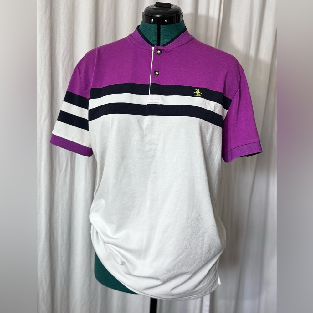 Original Penguin Men's The VIP Sportsman Short Sleeve Polo Golf Shirt Size L